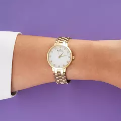 Relógio Analógico Dourado