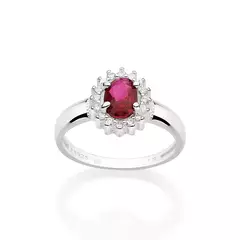Anel de prata 925 com zircônias