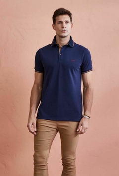 POLO MC SLIM MPIQUET CLASSY GUACHE M.POLLO