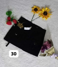 falda cargo drill negro