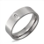Aliança de aço Premium reta 6mm com 1 zircônia de 2,00mm