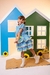 Conjunto Junino Banana Club Luxo Sofia Xadrez Azul - Lele Moda Kids