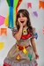 Fantasia Infantil Junino Maria Bonita Colorido Festas (0933MR) - Lele Moda Kids