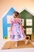 Vestido Marie Junino Luxo Lilo Stitch Rosa Bebe - Lele Moda Kids