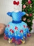 Vestido Tematicos Luxo Ariel - Sereia - Lele Moda Kids