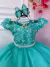 Vestido Infantil Casamento Dama Honra Verde C/ Renda Realeza - Lele Moda Kids