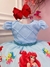 Vestido Infantil Princesa Sereia Ariel Azul Cinto Pérolas - Lele Moda Kids