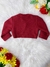 Bolero Infantil Marsala Soft Com Gola e Botão Luxo () - comprar online