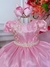 Vestido Infantil Rosa C/ Renda Realeza e Cinto de Pérolass na internet