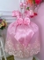 Vestido Infantil Rosa C/ Renda Realeza e Cinto de Pérolass - loja online