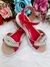 Sandália Infantil Com Pérolas e Strass Rasteira Vermelho - comprar online