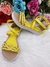 Sandália Infantil Tiras Trançadas Rasteira Amarelo