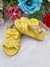 Sandália Amarelo Aplique de Flor Pérolas Lacinho Luxo - comprar online
