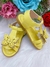 Sandália Amarelo C/ Aplique de Borboleta e Strass Luxo