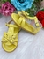 Sandália Amarelo C/ Aplique de Borboleta e Strass Luxo