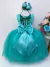 Vestido Infantil Verde Damas de Honra e Cinto Strass Pérola na internet
