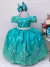 Vestido Infantil Verde Rendado Casamento Damas Luxo Pérolas - Lele Moda Kids