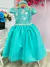 Vestido Infantil Damas Honra Casamento Verde C/ Renda Pérola na internet