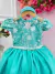 Vestido Infantil Damas Honra Casamento Verde C/ Renda Pérola - Lele Moda Kids