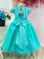 Vestido Infantil Damas Honra Casamento Verde C/ Renda Pérola na internet