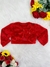 Bolero Infantil de Pelúcia Vermelho Plush Botão Laço Stass - comprar online