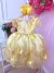 Vestido Infantil Amarelo Renda Realeza e Aplique Borboletas - comprar online