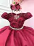 Imagem do Vestido Infantil Damas Honra Casamento Marsala Renda Pérola