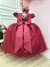 Vestido Infantil Damas Honra Casamento Marsala Renda Pérola - Lele Moda Kids
