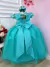 Vestido Infantil Damas Honra Casamento Verde C/ Renda Pérola - comprar online
