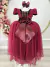 Vestido Infantil Marsala Renda Realeza e Pérolas Festa Damas () - comprar online