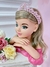 Coroa Infantil Princesa de Pérolas e Duplo Strass Luxo Cores - comprar online