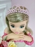 Coroa Infantil Princesa de Pérolas e Duplo Strass Luxo Cores - loja online