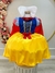 Fantasia Infantil Branca de Neve Amarelo Ouro Capa Tiara - loja online