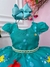 Vestido Infantil Pequena Sereia Ariel Verde C/ Pérolas