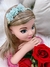 Faixinha de Cabelo Bebê Aplique de Flores Dourada Várias Cores - Lele Moda Kids