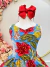 Vestido Infantil de Alça Primavera Verão Azul Colorido () - comprar online
