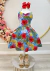 Vestido Infantil de Alça Primavera Verão Azul Colorido () - comprar online