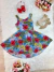 Vestido Infantil de Alça Primavera Verão Azul Colorido () na internet