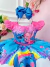 Vestido Infantil Lilo e Stitch Apaixonado Colorido Festas