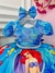 Vestido Infantil Pequena Sereia Ariel C/ Laço de Cabelo - Lele Moda Kids