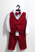 Imagem do Conjunto Infantil Camisa Branca Calça Colete Gravata Marsala