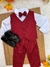 Conjunto Infantil Camisa Branca Calça Colete Gravata Marsala - comprar online