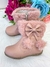 Bota/Coturno Flor Di Mila Zoe Nude-Rose - Lele Moda Kids