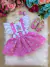 Romper/Vestido Galinha Pintadinha Rosa