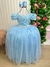 Imagem do Vestido Enjoy Longo Laura Azul Bebe Rendado