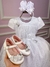 Vestido Vila Lele Jardim Encantado Alice Branco - loja online