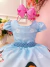 Vestido Infantil Azul Claro Moana na Praia Festas Luxo - comprar online