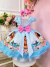 Vestido Infantil Azul Claro Moana na Praia Festas Luxo na internet