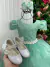 Vestido Enjoy Longo Laura Verde Menta - Lele Moda Kids