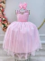 Vestido Infantil Longo Rosa Claro C/ Renda e Pérolas Damas - comprar online
